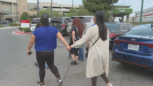 Daniel Piedra Garcia's family walks into the University Medical Center of El Paso. June 20, 2023. (KFOX14/CBS4)