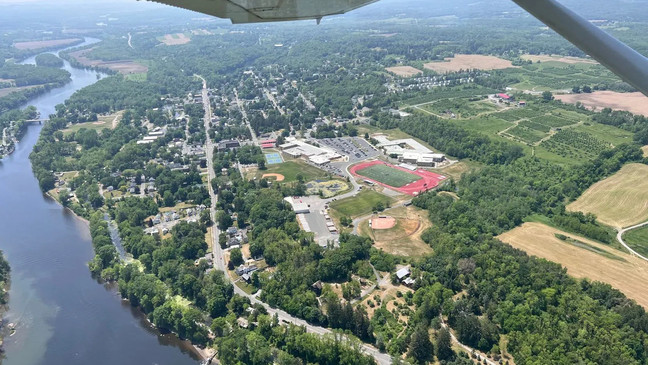 An aerial view of the Village of Schuylerville (WRGB)