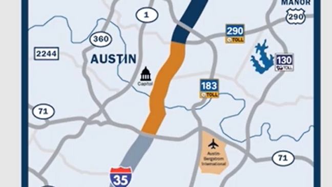 The I-35 Capital Express South project is one of three projects by TxDOT designed to improve congestion on the interstate highway. (Picture courtesy: TxDOT)