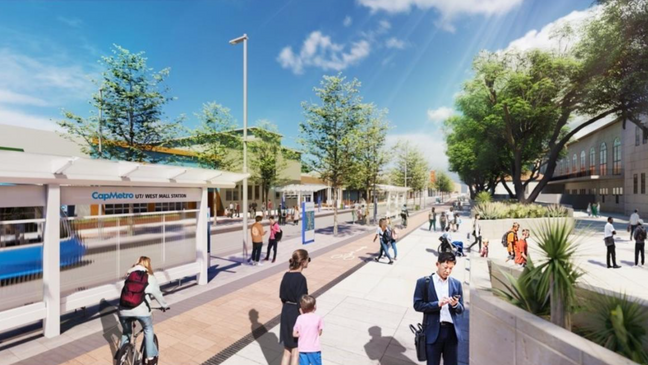 A light rail is coming to The Drag near the University of Texas at Austin's campus. This is a part of Project Connect which will build a 20-mile rail line transit system to ease congestion in the area. City engineers are asking for the community's feedback. (Photo: Capital Metro/Project Connect)
