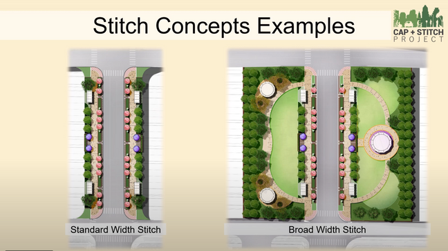 Potential 'Cap and Stitch' example over I-35 in Downtown Austin. (Courtesy: City of Austin's Corridor Program Office)